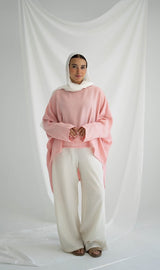 High-low Top In Powder Pink