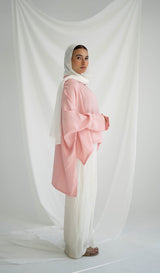 High-low Top In Powder Pink