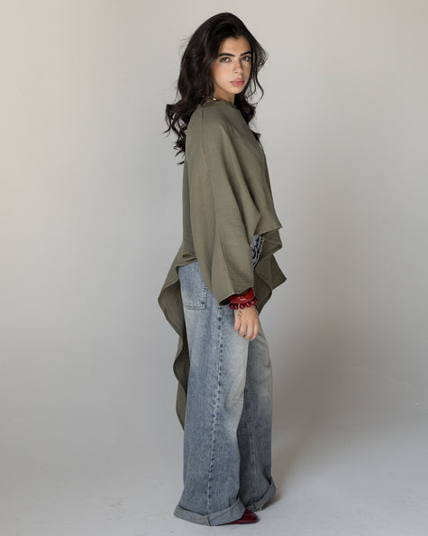 Olive Flow Top