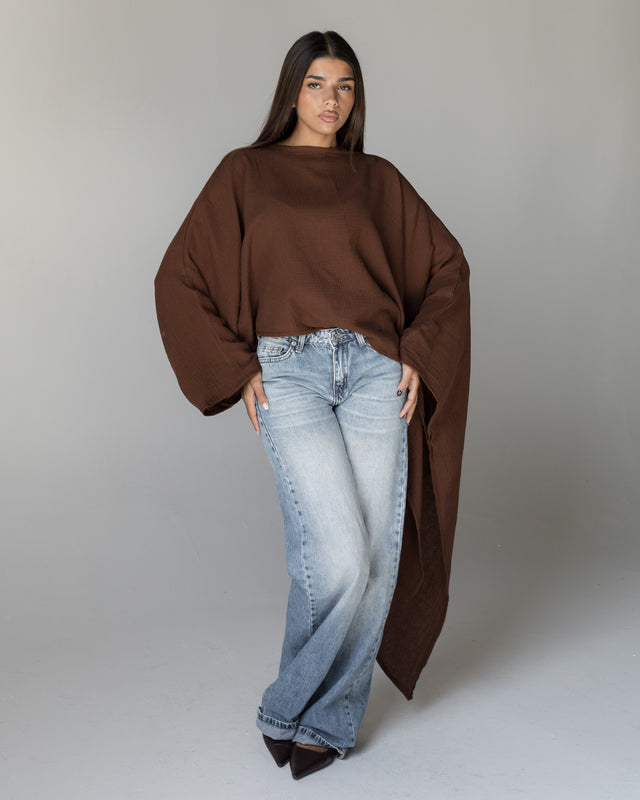 Brown Flow Top