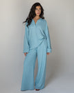 THE Mist-Blue Linen Set