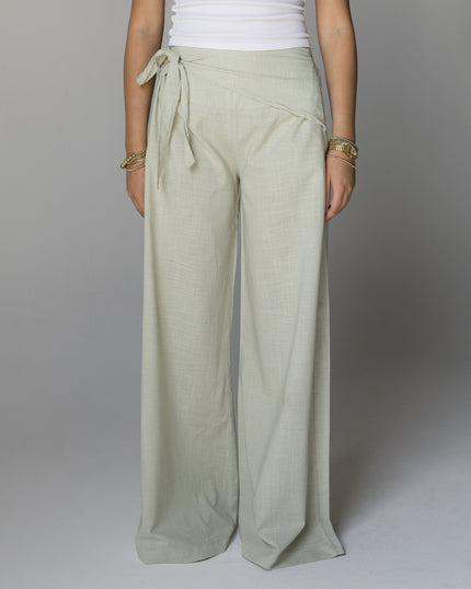The Pale Green Wrap Pants