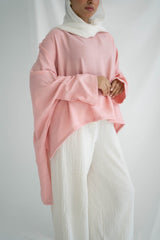 High-low Top In Powder Pink