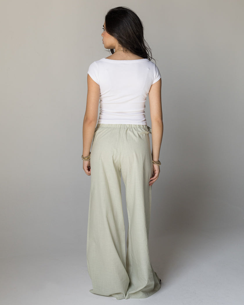 The Pale Green Wrap Pants