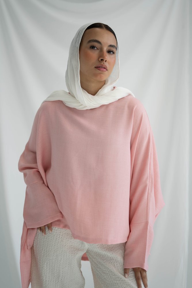 High-low Top In Powder Pink