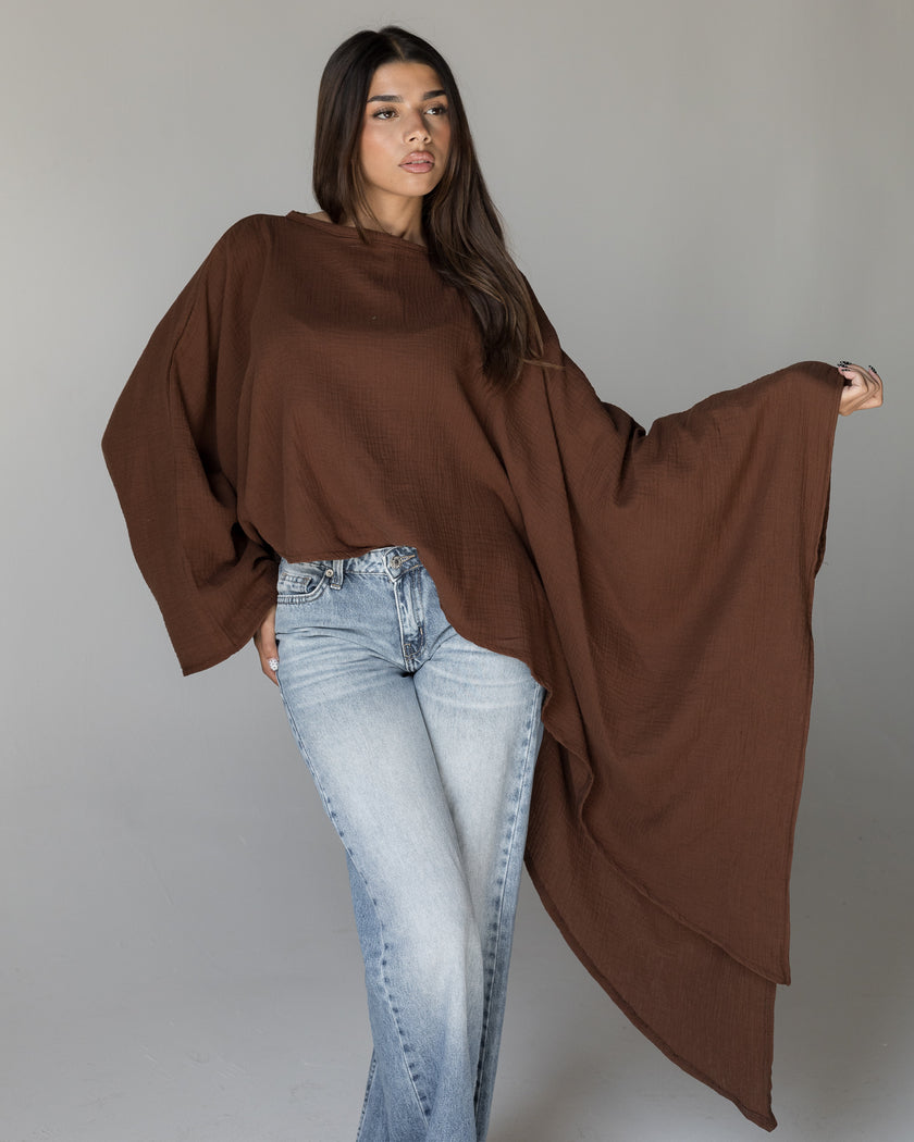 Brown Flow Top