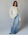 The Creme Wrap Top