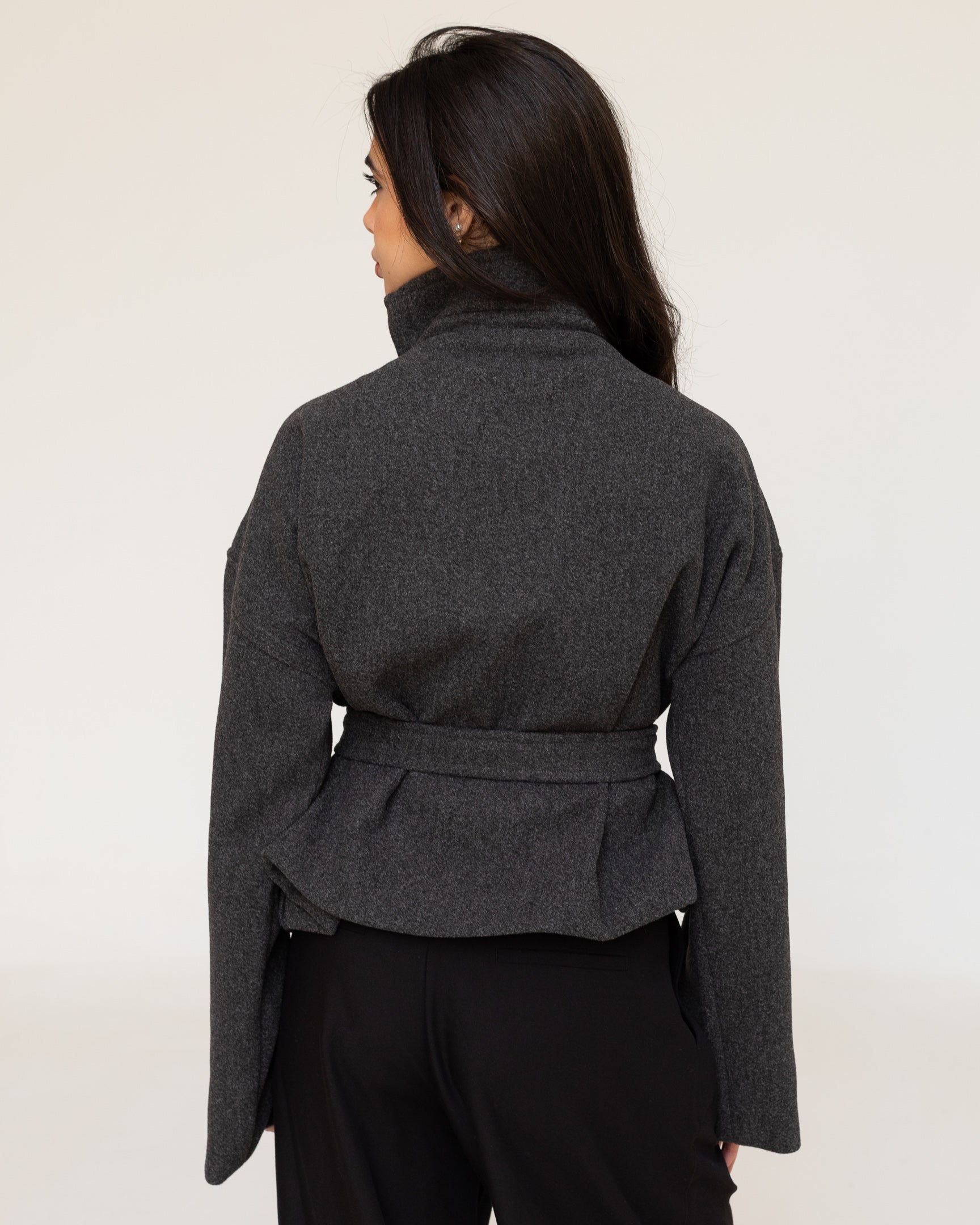 Gray Collar Coat