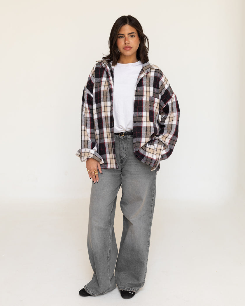 Stone Plaid Shirt