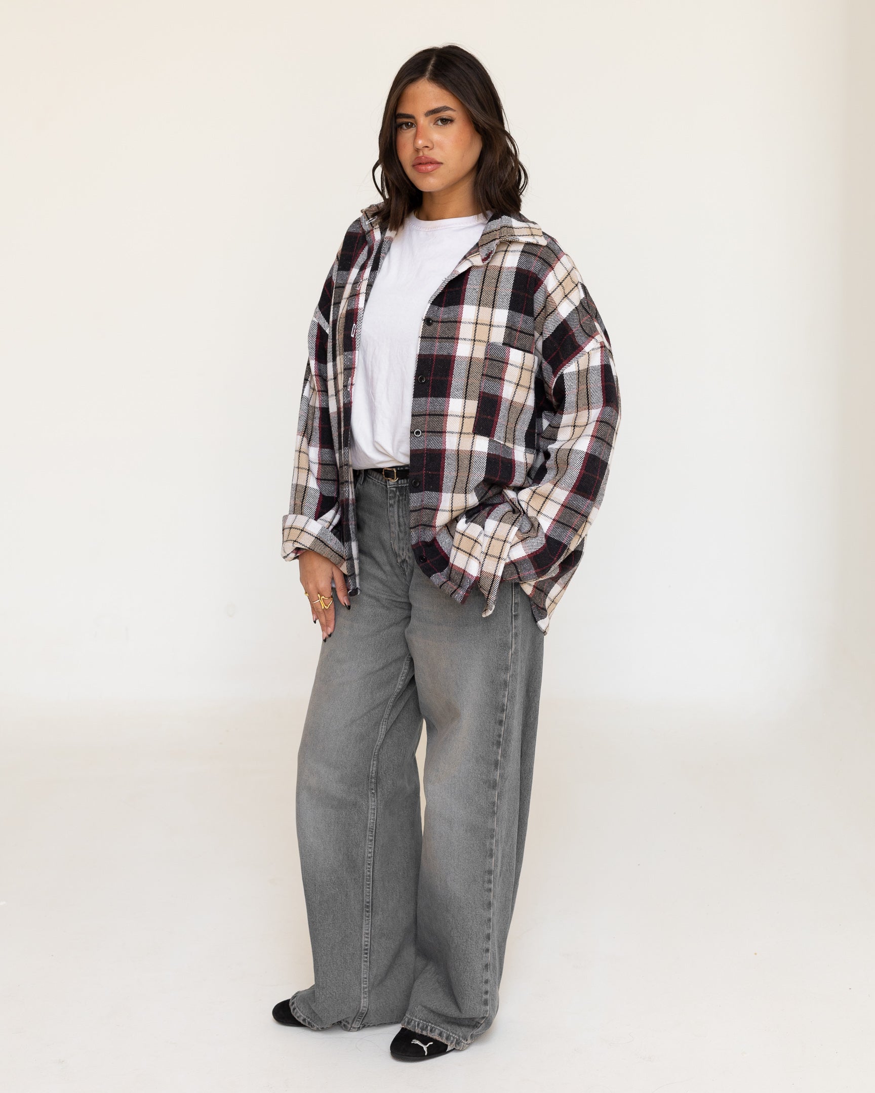 Stone Plaid Shirt