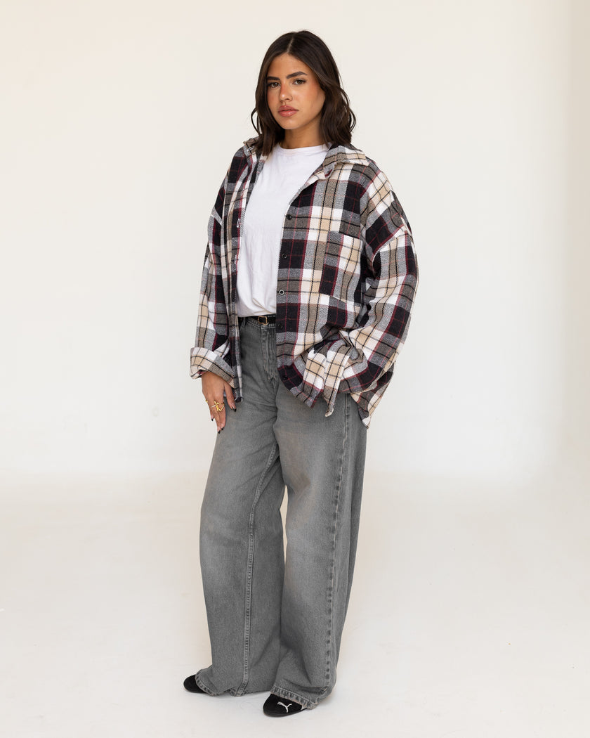 Stone Plaid Shirt