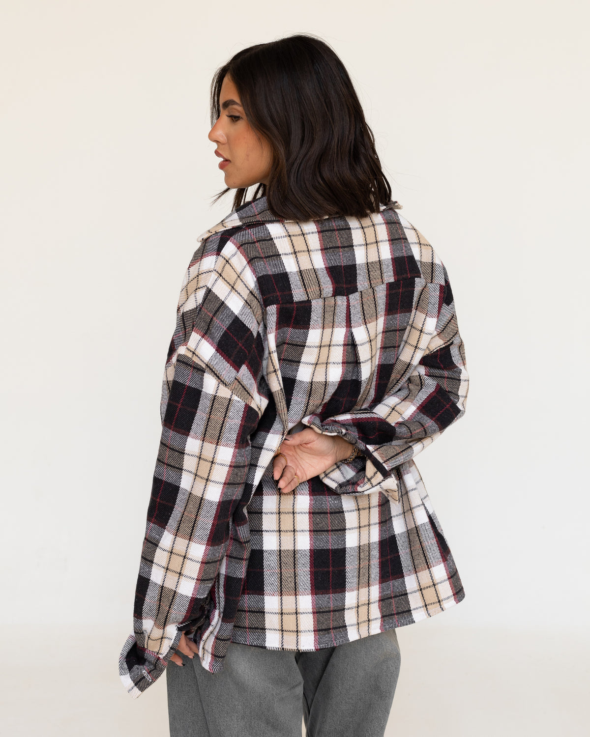 Stone Plaid Shirt