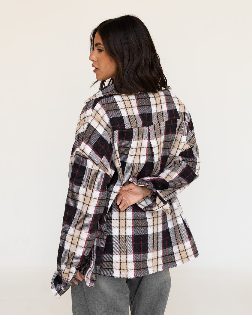 Stone Plaid Shirt