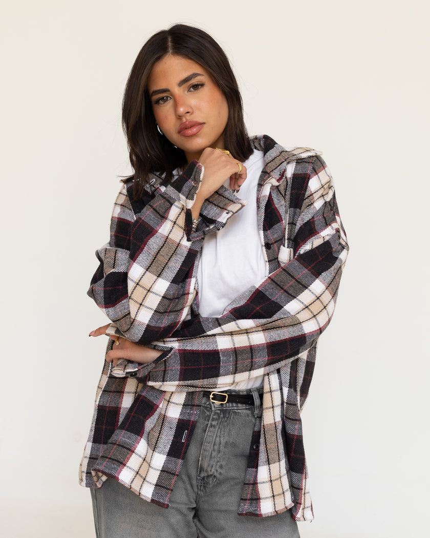 Stone Plaid Shirt