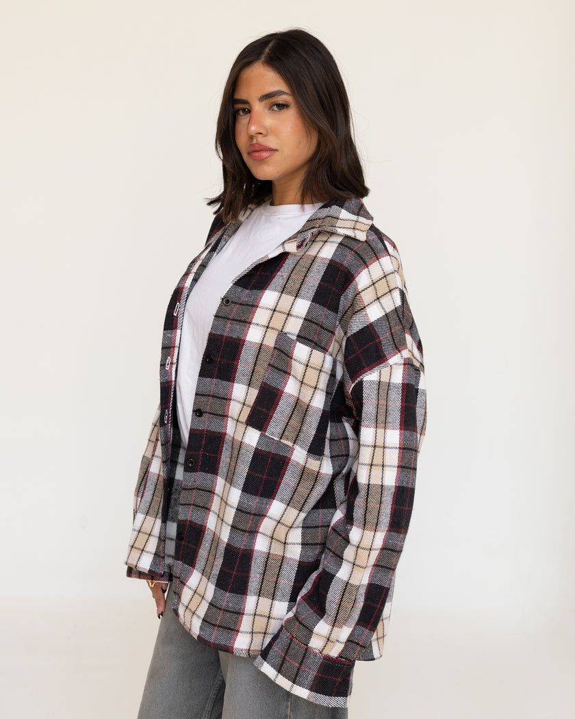 Stone Plaid Shirt