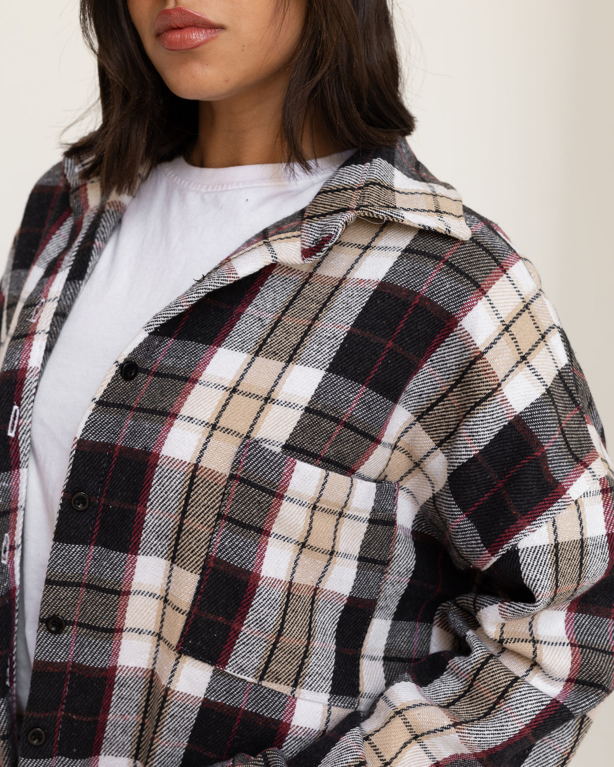 Stone Plaid Shirt
