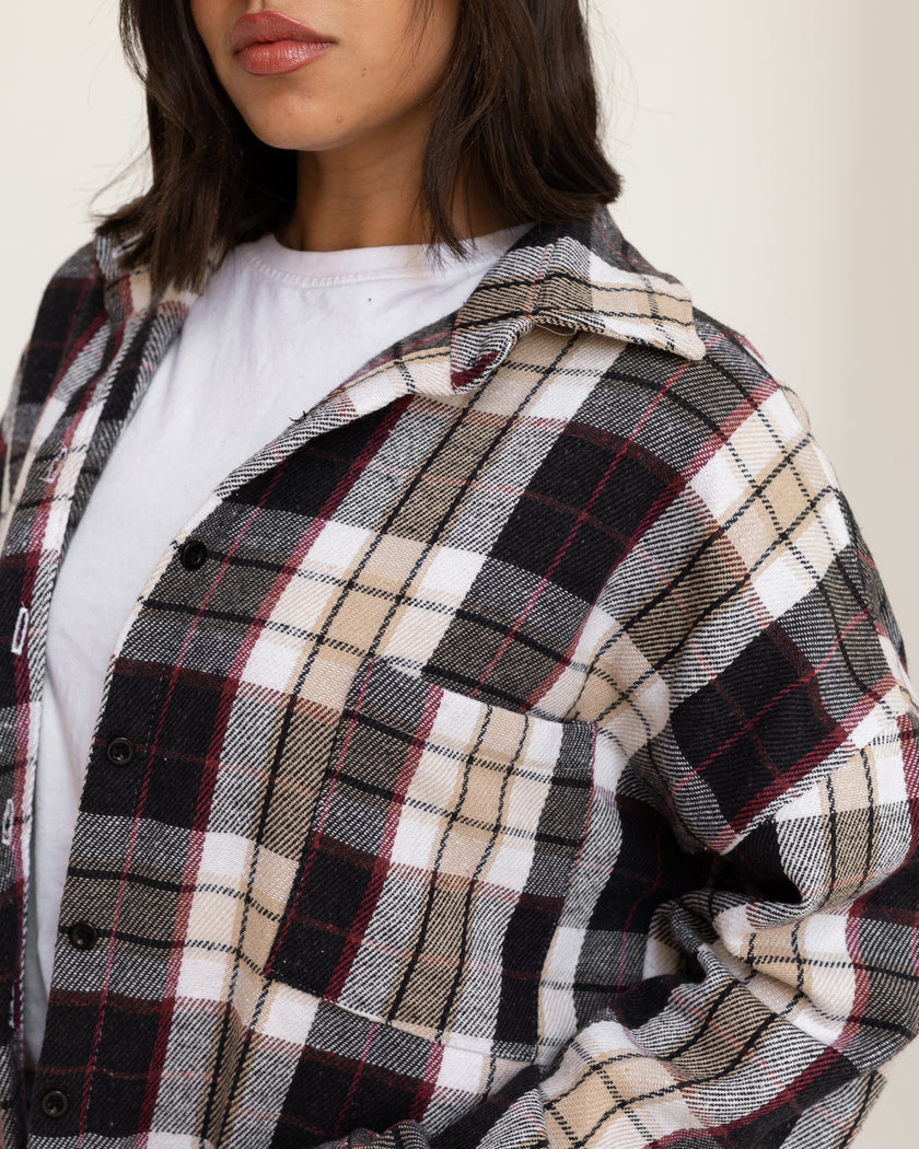 Stone Plaid Shirt