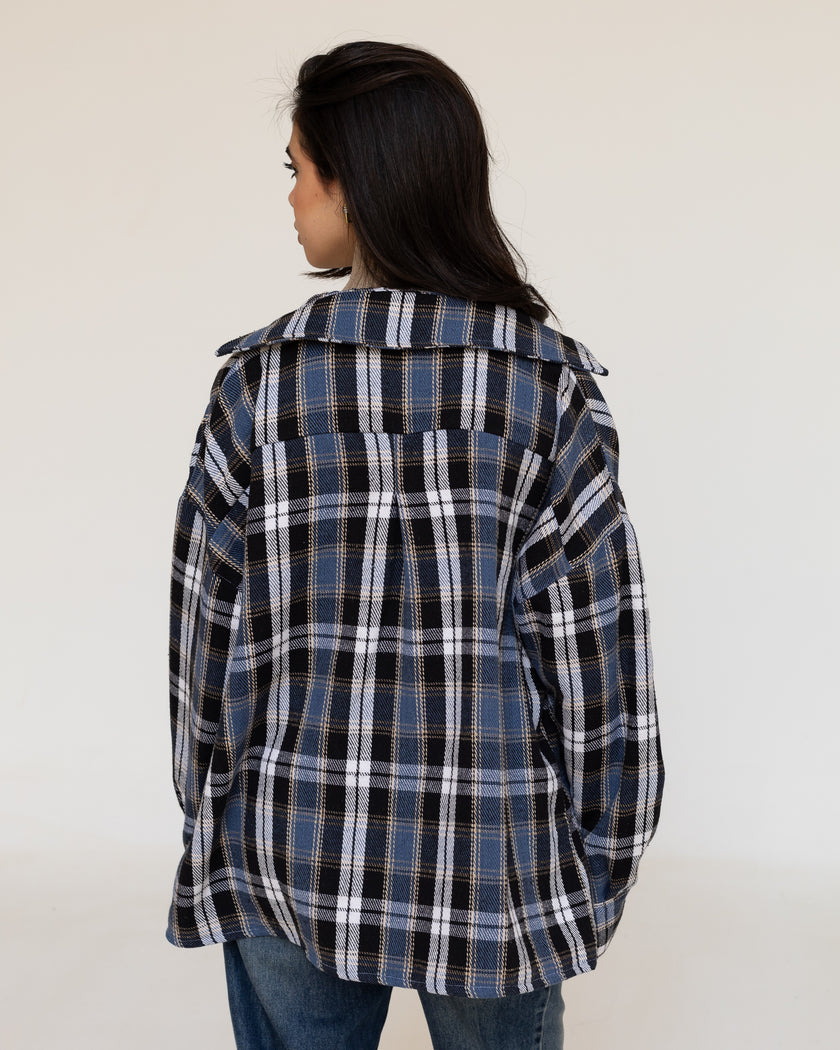 Navy Plaid Shirt