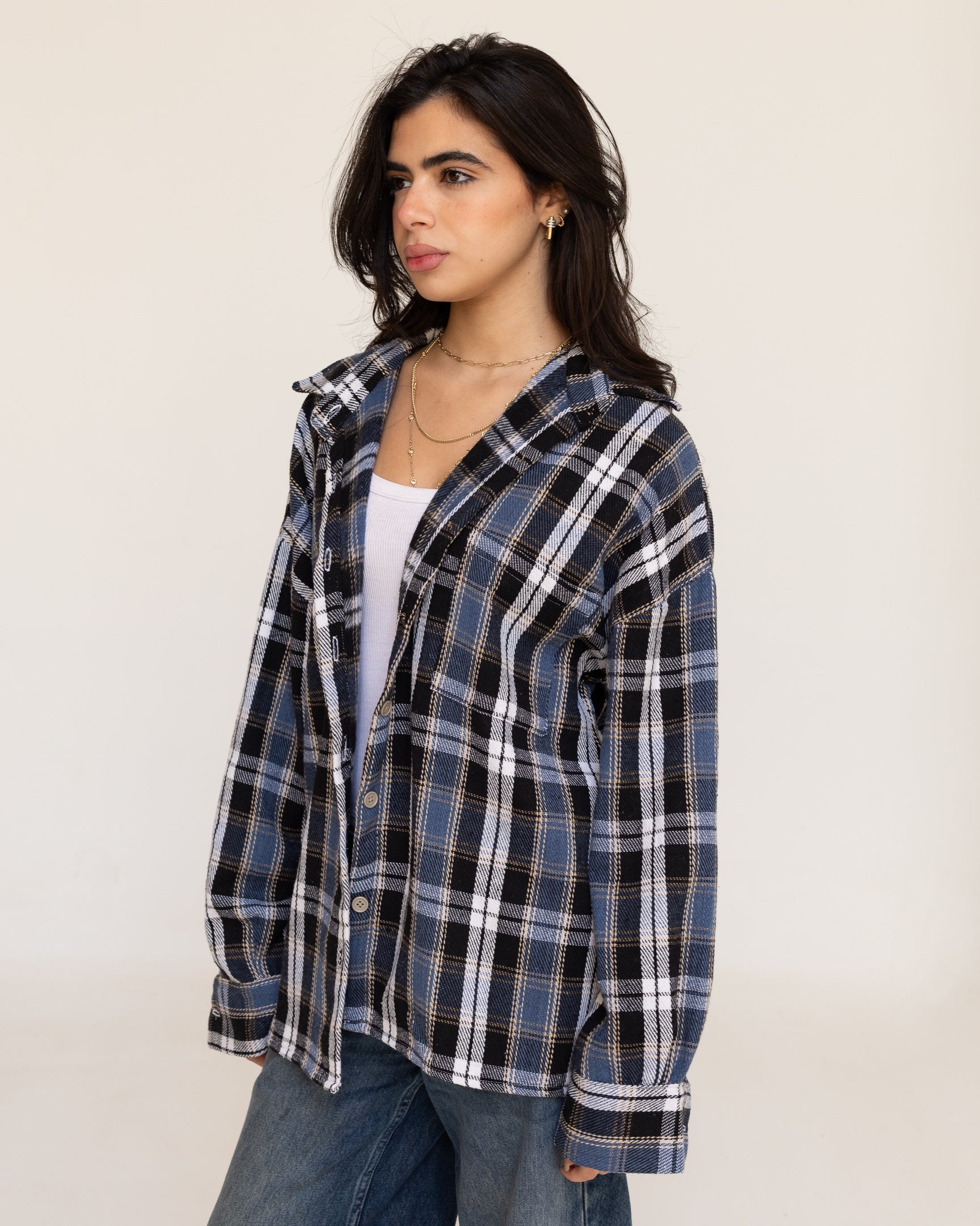 Navy Plaid Shirt