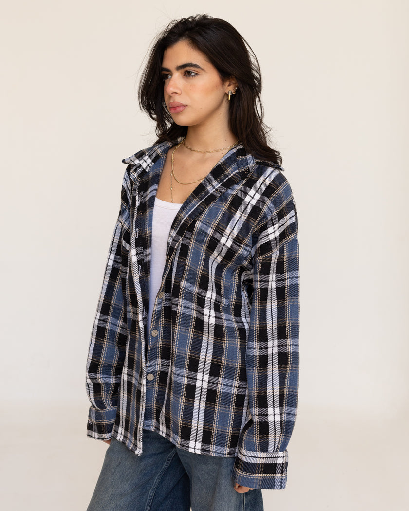 Navy Plaid Shirt