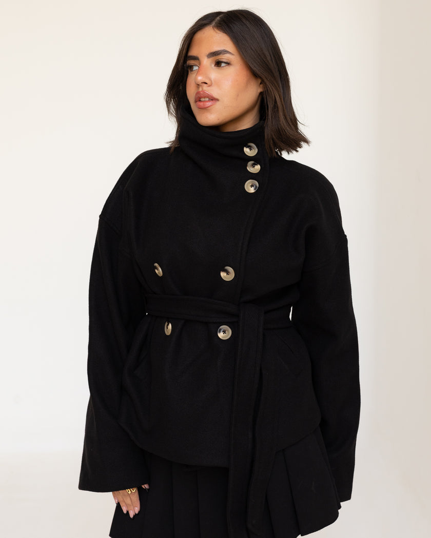 Black Collar Coat