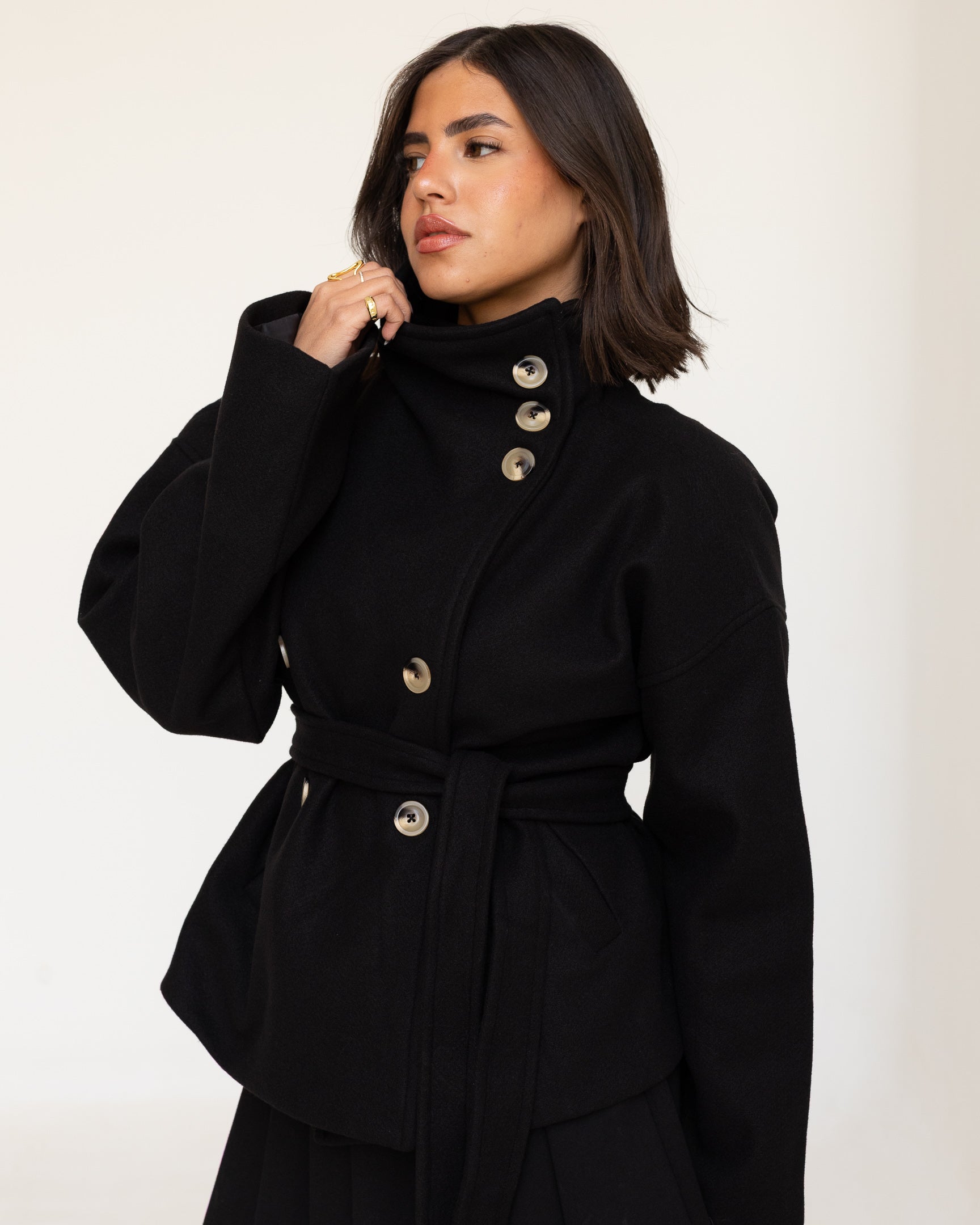 Black Collar Coat