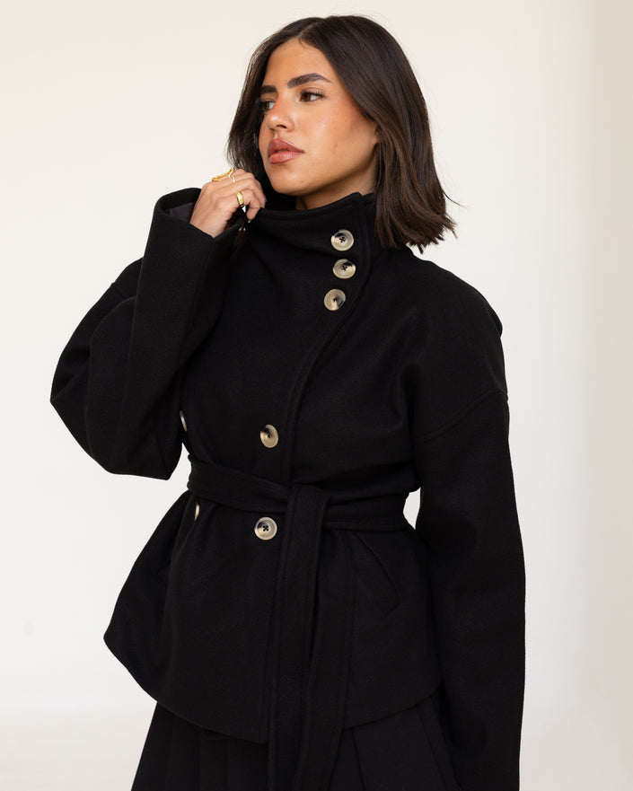Black Collar Coat