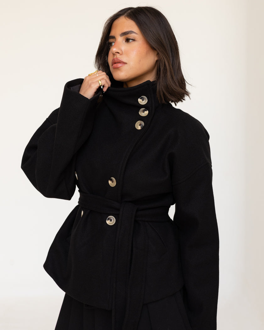 Black Collar Coat