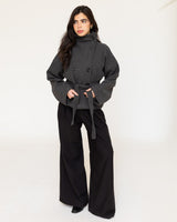 Gray Collar Coat