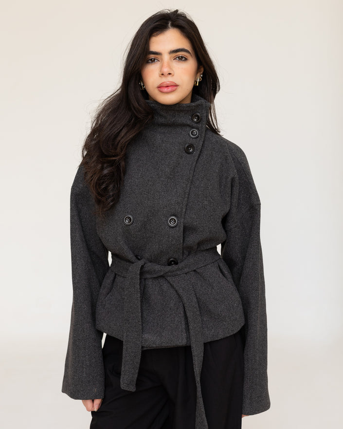 THE Gray Collar-Coat