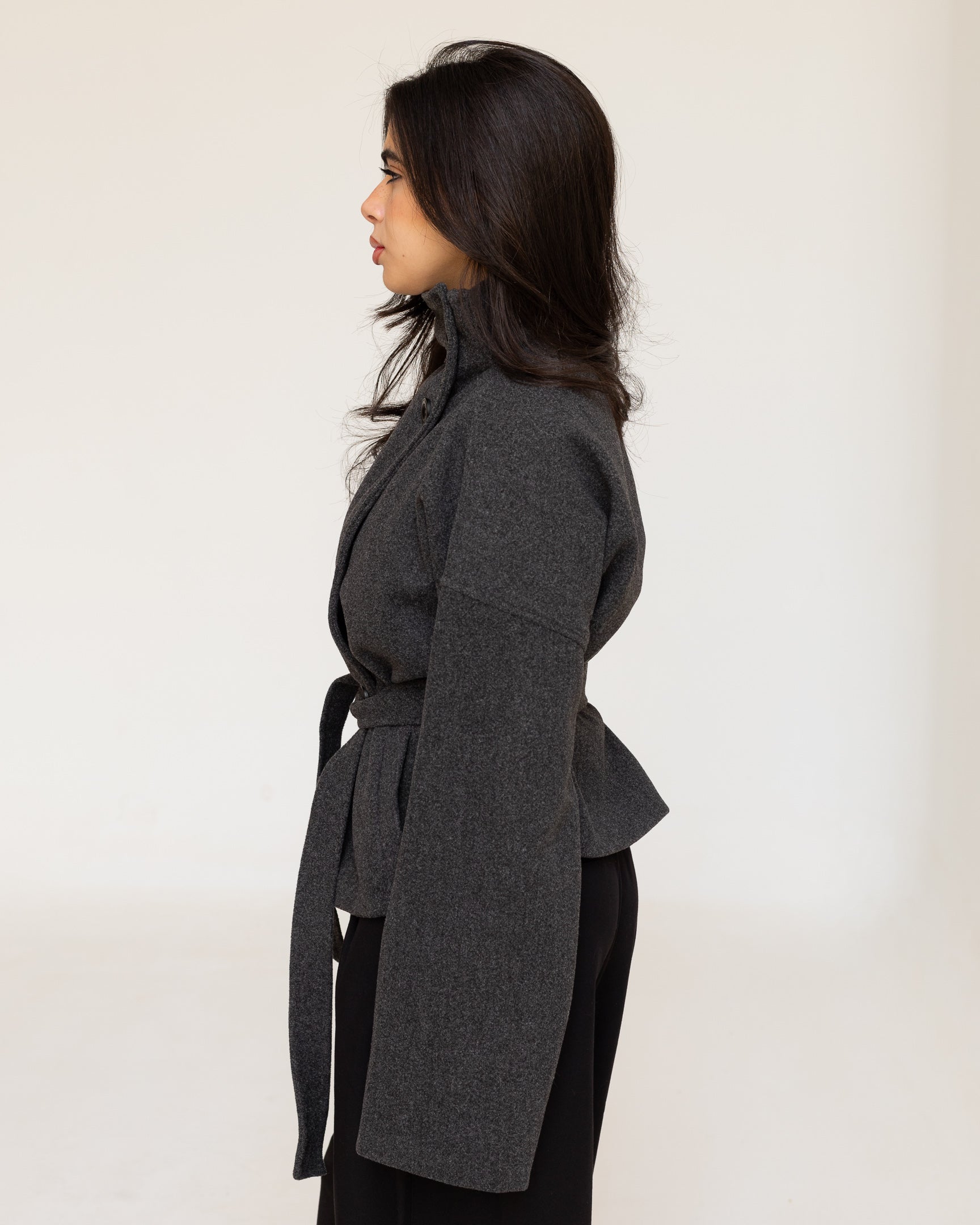 Gray Collar Coat