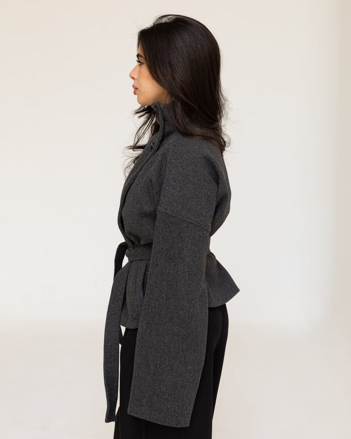 THE Gray Collar-Coat