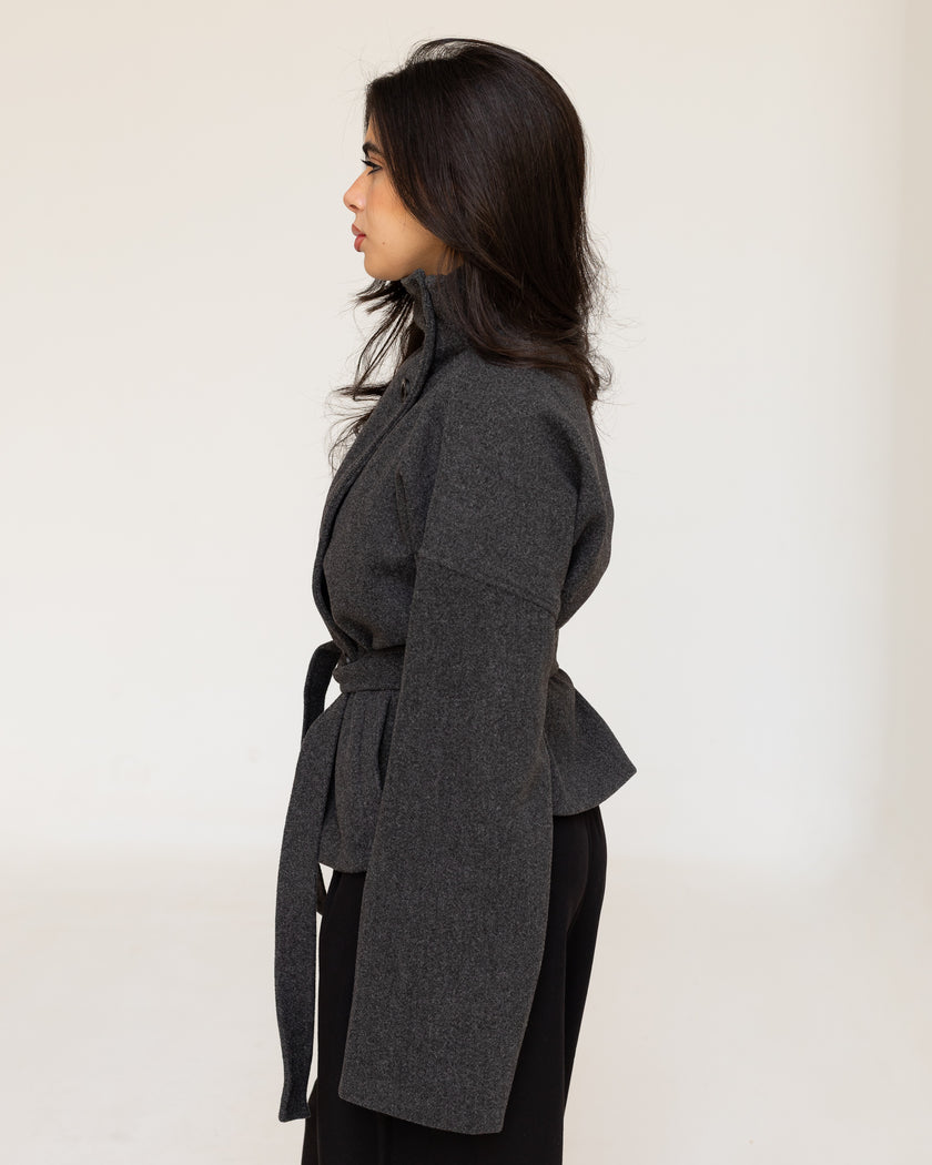 Gray Collar Coat