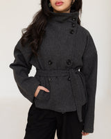 Gray Collar Coat