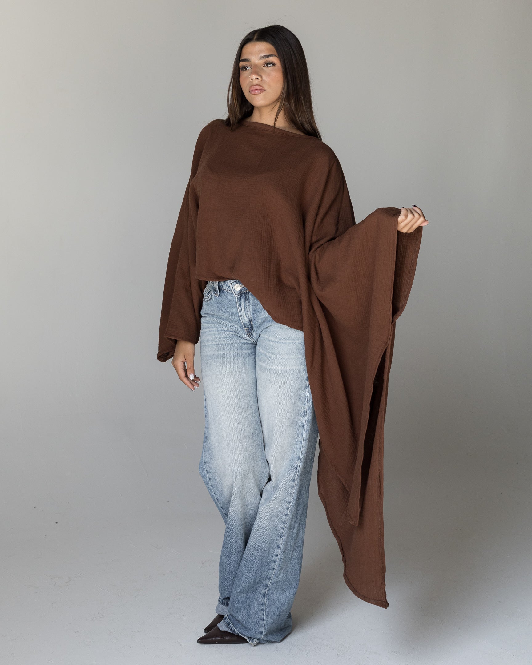 Brown Flow Top