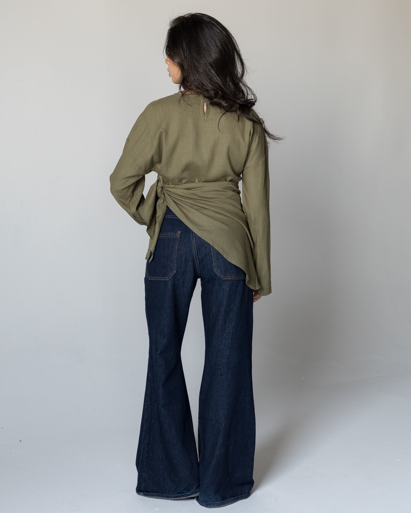 The Olive Wrap Top