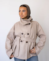 Nude Collar Coat